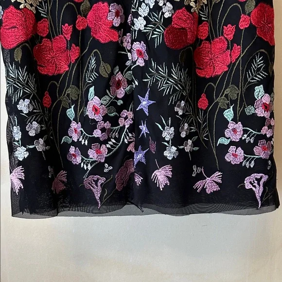 Dress the Population Black Floral Embroidered Mini Dress size XS - Picture 9 of 11